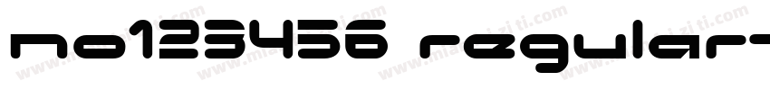 NO123456 regular字体转换